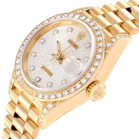 rolex with diamonds women's.